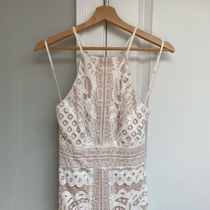 Lulu’s White Lace Midi Dress